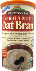 Old Wessex Kosher 100% Natural Oat Bran Organic 18.5 OZ